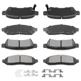 AUTOMUTO 8PCS Front & Rear Disc Brake Pads Set D1100 D1094 For Nissan Frontier 2005-2019,For Nissan Xterra 2005 200-2015,For Suz
