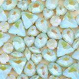 TANOSII Sew on Rhinestones 60 PCS Mixed Shapes Glass Rhinestones Sew on Crystal Gems Mental Flatback with Golden Claw for Jewelr