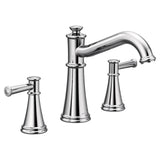 Moen T9023 Belfield TwoHandle Deck Mounted Roman Tub Faucet Without Valve, Chrome
