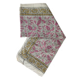 Penkraft Qyaari Floral Elegance Hand Block Printed Cotton Stole