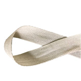 QIANF Twill Tape Ribbon 100% Cotton Natural Color 3/4 Inch Wide 50 Yard Roll Herringbone Tape(3/4 Inch-50Yard, Off-White)