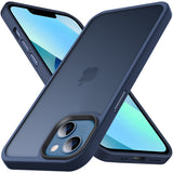 Anqrp Designed for iPhone 13 Mini Case Blue [Support Wireless Charging], [Silky Touch] Soft Silicone Slim Anti-Scratch Phone Cas