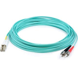 Addon 6M St To Lc Aqua Om4 Duplex Ofnr (RiserRated) Fiber Patch Cable
