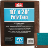 Do it Best 763660 Medium Duty Tarpaulin, 10X20, Brown/Green