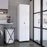 Lake Broom Cabinet-Utility Room-White