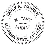 MaxMark Round Notary Pre-Inked Stamp for State of Alabama