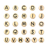 LiQunSweet 52 Pcs Alloy Enamel Letter Beads Flat Round Alphabet Spacer Loose Bead for Necklace Bracelet Jewelry Making DIY Craft