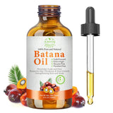 Batana Oil for Hair Growth Organic Raw Batana Hair Oil Natural Cold Pressed Pure Glass Bottle Oils to Thicken Brows, Repair Hair