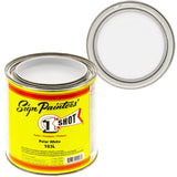 1 Shot Lettering Enamel Paint, Professional Pinstriping and Lettering Paint 8 OUNCE CAN- 1/2 PINT 103L/8Z (103L- Polar White)