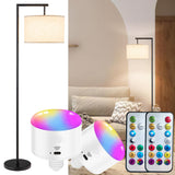 Nekhung Modern Battery Operated Floor Lamp Cordless for Living Room, 10000mAh RGB Dimmable Lamp with Remote Control Lighting tim
