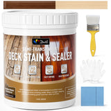 DWIL Water Based Wood Stain, Semi-Transparent Outdoor Wood Stain and Sealer in One, Fast Drying, Non-Toxic, Low Odor, Waterproof