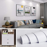 Livelynine 24 X 394inch Peel and Stick Wallpaper for Bathroom White Wall Paper for Walls Kitchen Bedroom Living Room Waterproof 