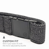 Arcade Belts A2 Atlas Unisex Adventure Belt: Heavy Duty Stretch, Metal Free Buckle, Heather Black