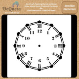 DeQuera Clock Stencils for Craft and Art for Adults Wall Clock Stencil Clock Dial Stencil for Painting on Canvas Clock Numb
