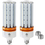 RIUVAO 1000W Equivalent LED Corn Light Bulbs, 15000 Lumen, 2 Pack 100W 5000K Daylight White E26 E39 for Large Area Lighting, War