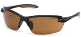 Carhartt Spokane Lightweight HalfFrame Safety Glasses, Black Frame, Sandstone Bronze Lens