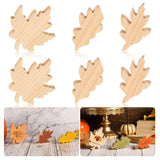 AWIZOM 12 Pcs Fall Leaf Wooden Cutouts Unfinished Thanksgiving Shaped Table Wooden Signs Thick Wood Leaf Blocks for DIY Crafts F