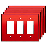LIDER Reflective Acrylic Decorator Wall Plate, Mirrored Light Switch Plate, Plexiglass Outlet Cover, Acrylic Glass, Oversized 3-
