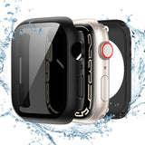 Tensea (2-in-1 for Waterproof Apple Watch Screen Protector Case 45mm Series 9 8 7, iWatch Protective PC Face Cover Built-in Priv