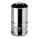 Capri Tools 3/8 in. Shallow Socket, 1/4 in. Drive, 12point, SAE