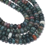 Yochus 75pcs Indian Agate Rondelle Beads for Bracelet Making