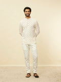 Manyavar Printed Casual Full Sleeves Short Kurta For Men - (Beige, Xx-Large)