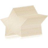 Anglechic 18 Pcs 12 Inch Wooden Star 4th of July Ornaments to Paint Wooden Stars for Crafts Unfinished DIY Blank Wood Slice for 