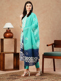 Gosriki Women'S Cotton Blend Straight Printed Kurta With Pant & Dupatta (Sbx Gb Multi-Gs_M_Light Blue_Medium),Light Blue,,B0CSG4S6K5