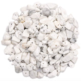 500 pcs Natural Chip Stone Beads, Howlite 5-8 mm Irregular Gemstones Healing Crystal Loose Rocks Bead Hole Drilled for Jewelry M