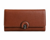 Tinth WomenS Pu Leather Clutch Wallet, Brown