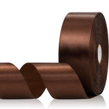 Aoropo Brown Ribbon 1-1/2 Inch x 60 Yards, Brown Satin Ribbons for Crafts, Flower Bouquet, Gift Wrapping, Handmade Roses, Weddin