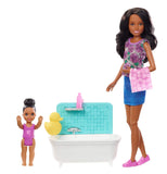 Barbie Skipper Babysitters, Inc. Playset With Bathtub, Babysitting Skipper Doll And Small Toddler Doll With Button To Move Arms 