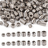 Fashewelry 90pcs Stainless Steel Column Beads Tube Large Hole European Spacer Beads Hole: 4-5mm for Bracelet Necklace Hair Jewel