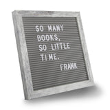 C CRYSTAL LEMON Letter Board, 317 Precut Letters Numbers & Symbols, 10x10 inches, Changeable Wooden Message Board Sign, Wood Fr