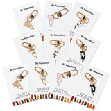 mountova 10 Sets Pocket Hug with Motivational Cards, Mini Animal Tokens for Stress & Anxiety Relief, Bulk Gifts for Coworkers, S