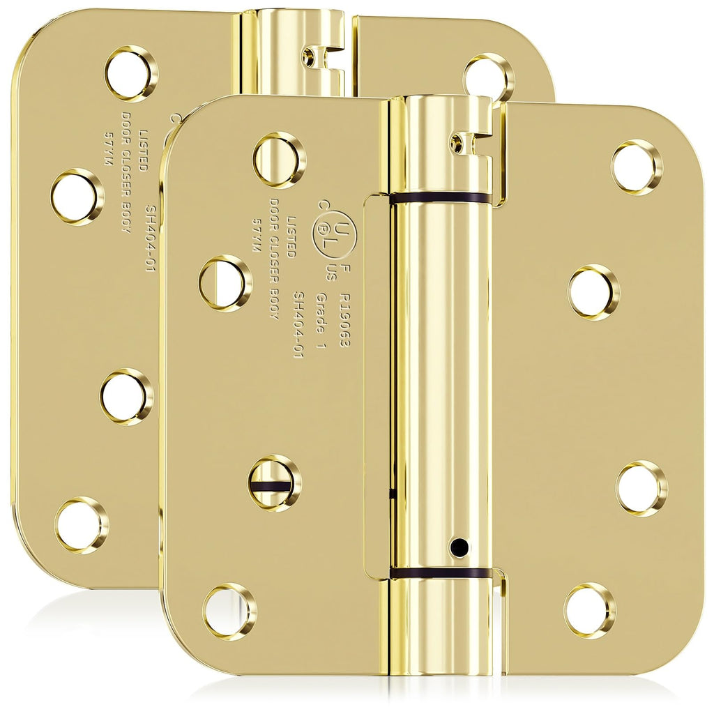 JOYNY 2 Pack Self Closing Door Hinges, 4 Inch Spring Loaded Door Hinge ...