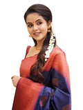 Shiv Textiles Womens Banarasi Silk Saree With Blouse Perfect For Every Occasion Blue Blue10 6.1Meter