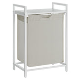 VASAGLE Laundry Hamper, Laundry Basket, Laundry Sorter with A Pull-Out and Removable Bag, Shelf, Metal Frame, 17.2 Gallons (65 L