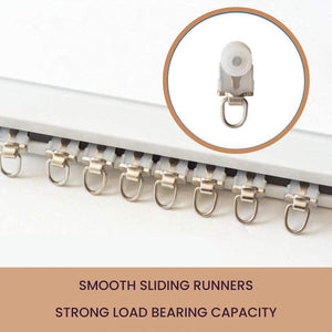 Jos & Haz MF016W-Curtain Track Accessories (10 Pack Runners)