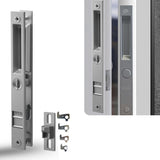T-HAKEN Sliding Glass Door Set, 6-5/8, Silver - Patio Door Handle Replacement Thick Used on Both Left and Right-Handed. (No Keye