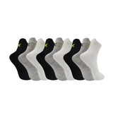 Xjarvis Rio Unisex Ankle Socks For Men & Women Breathable & Odor-Free Cotton Socks For Gym Running Walking Cycling Daily & Office Wear Free Size (Black White Grey),Pack of 9,,B0DBLW6NG4