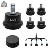 Sytopia Office Chair Bell Glides Replacement, Fixed Feet Wheel Stopper for Swivel Chairs and Stools, 7/16 x 7/8 Stem, Separate S