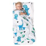 JumpOff Jo - Toddler Nap Mat - Sleeping Bag for Kids with Removable Pillow and Ultra Soft Blanket for Preschool, Daycare, and Sl