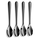 Demitasse Espresso Spoons,Forged 18/10 Stainless Steel Mini Teaspoons Coffee Spoons,Black Gold Plated,4.7 Inch,Set of 4,Heavy Du