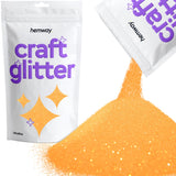 Hemway Craft Glitter Fluorescent Orange 100g Ultrafine Glitter for Crafts, Resin, Epoxy, Tumbler, Art, Candle, Decorations, Craf