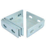 OTTFF 4 Pack 90 Degree Gusseted Fitting for 1-5/8 Strut Channel, 4 Slot Hole Corner Bracket, 3/16 Thick