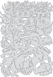 Artool Freehand Airbrush Templates, Curse Of Skull Bonz