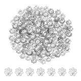 UNICRAFTALE 300pcs 1mm Hole Stainless Steel Spacer Bead Caps Multi-Petal Flower Spacer Beads Hollow Bead End Caps Metal End Char