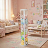 YOAIQIV Stuffed Animal Storage Tube, 35.4-inch Tall Transparent Organizer with Zipper Lid, Large Clear Plastic Toy Keeper for Pl