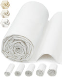 FIVEIZERO 100% Cotton Muslin Fabric by The Yard,63in x 5yd White Bleached Cotton Muslin Cloths-Medium Weight Beige Calico Fabric